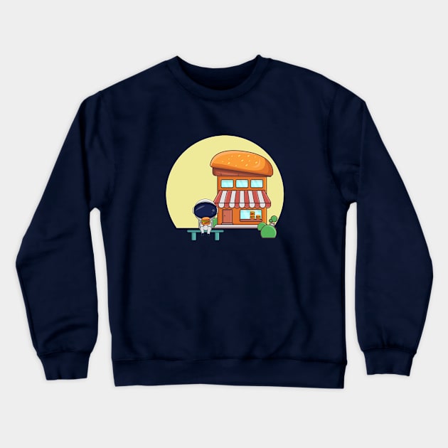 BURGER SHOP AND ASTRO Crewneck Sweatshirt by Linescratches